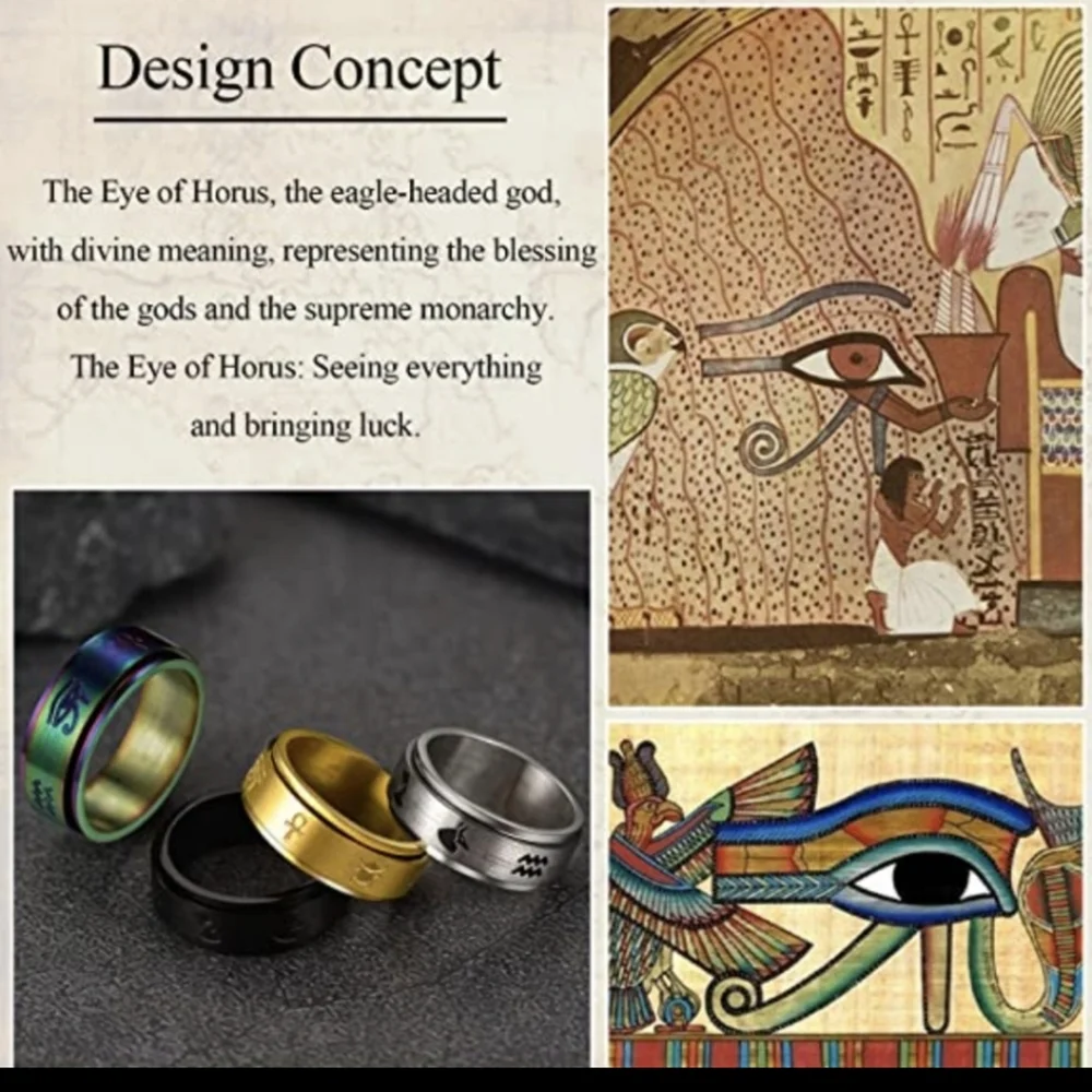 Eye of Horus spinner ring 💍 NWT